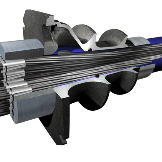 Цанговая вантовая оттяжка в сборе на металлоконструкции