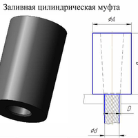 Заливная цилиндрическая муфта